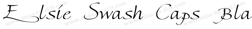 Elsie Swash Caps Blacks字体转换